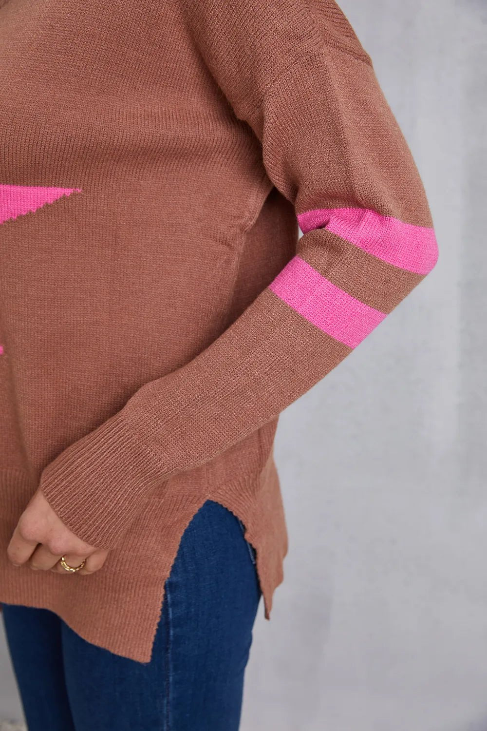 Star Scoop Neck Dropped Shoulder T-Shirt - Nikki and Co Boutique