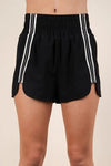 VERY J Striped Trim Detail Activewear Shorts - Nikki and Co Boutique