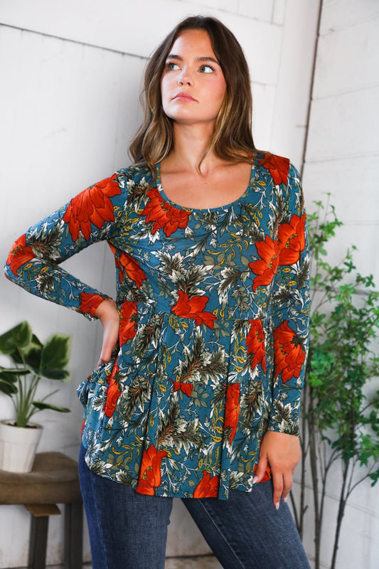 The Scarlet Fields Babydoll Blouse - Nikki and Co Boutique