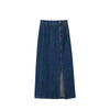 Retro High Waist Slim Fit Denim Skirt Women plus Size Mid-Length Bodycon Skirt