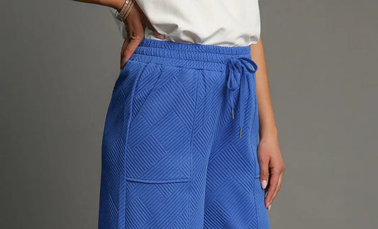 Lightweight Jacquard Shorts, Front Tie (NP) - Plus, 3 Colors (Buy the top & shorts and save) - Nikki & Co. Boutique