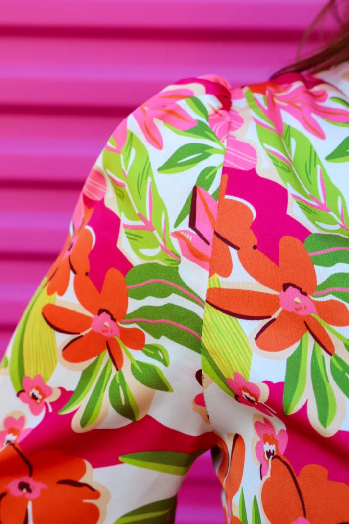 Flirty Forecast Wrap Top (NP) - Nikki & Co. Boutique