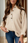 Half Button Long Sleeve Top - Nikki and Co Boutique