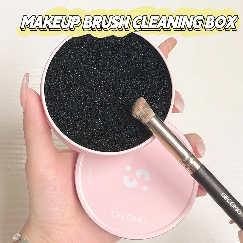Makeup Brush Cleaning Box, Quick Clean Sponge, Eyeshadow Brushes - Dry Cleaner Cosmetic Wash Clean Powder Tool, Makeup Accessories