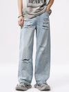Men's Full Size Vintage Distressed Wide Leg Ripped Jeans Plus Size - Nikki and Co Boutique