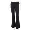 Goth Dark Y2k Ruffles Fairy Pant Sexy Women Pants Gothic Skinny Fashion Boot Cut Trousers Grunge Trim Bandage Streetwear Bottoms