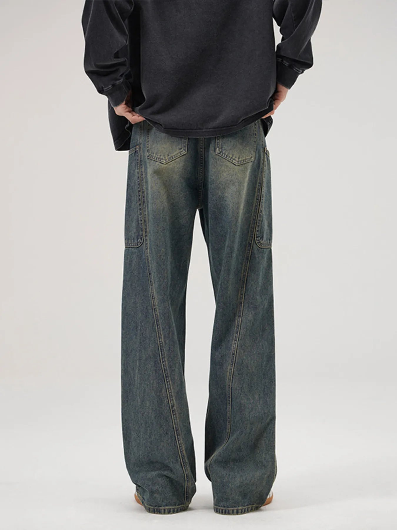 Men's Full Size Washed Wide Leg Baggy Jeans Plus Size - Nikki and Co Boutique