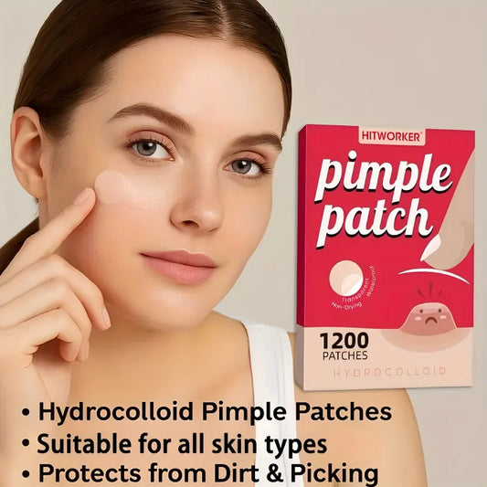 1200 pieces/set of hydrogel patches for acne coverage, suitable for both men and women, suitable for all skin types