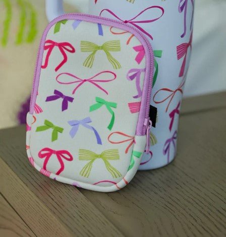 Tumbler Zip Pouch (NP) - Safari and Bows - Nikki & Co. Boutique