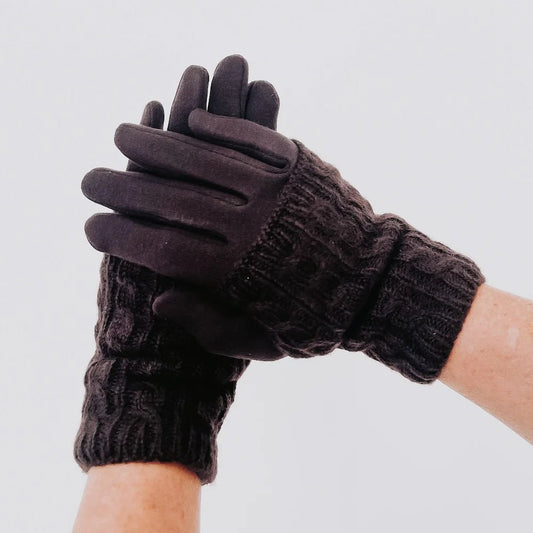 Pretty Simple (NP) - Cable Knit Gloves - Nikki and Co Boutique
