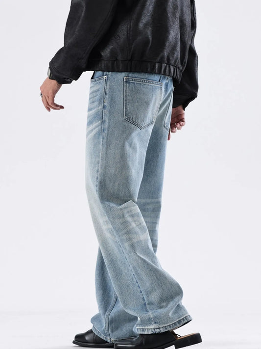 Men's Full Size Washed Wide Leg Relaxed Fit Jeans - Nikki and Co Boutique
