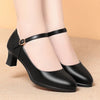 5cm Heels Flight Attendant Work Shoes Women Black Soft Comfortable Pumps Non-Slip Office Shoes for Standing All Day, Size 35-40