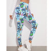Disney Stitch Printed Tights Women's High Waist Sexy Push Up Hip Yoga Pants Gym Fitness Tights Abdominal Control Exercise Runnin
