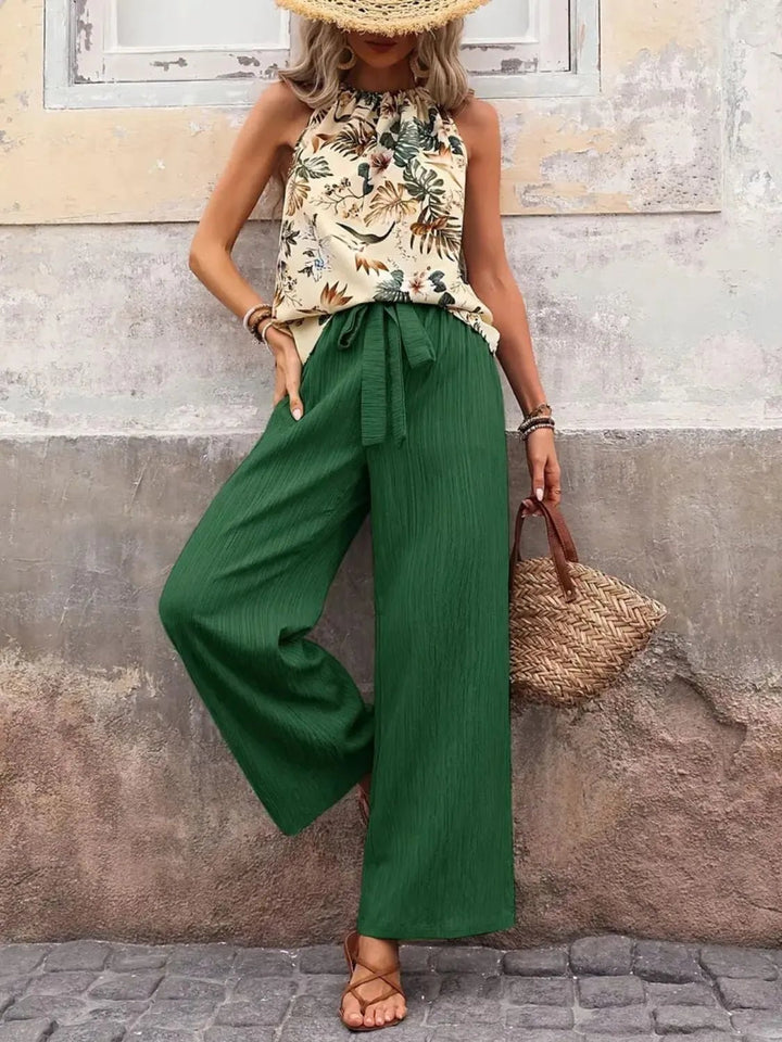 Printed Tank Tops and Wide Leg Pants Sets | Nikki &amp; Co. Boutique
