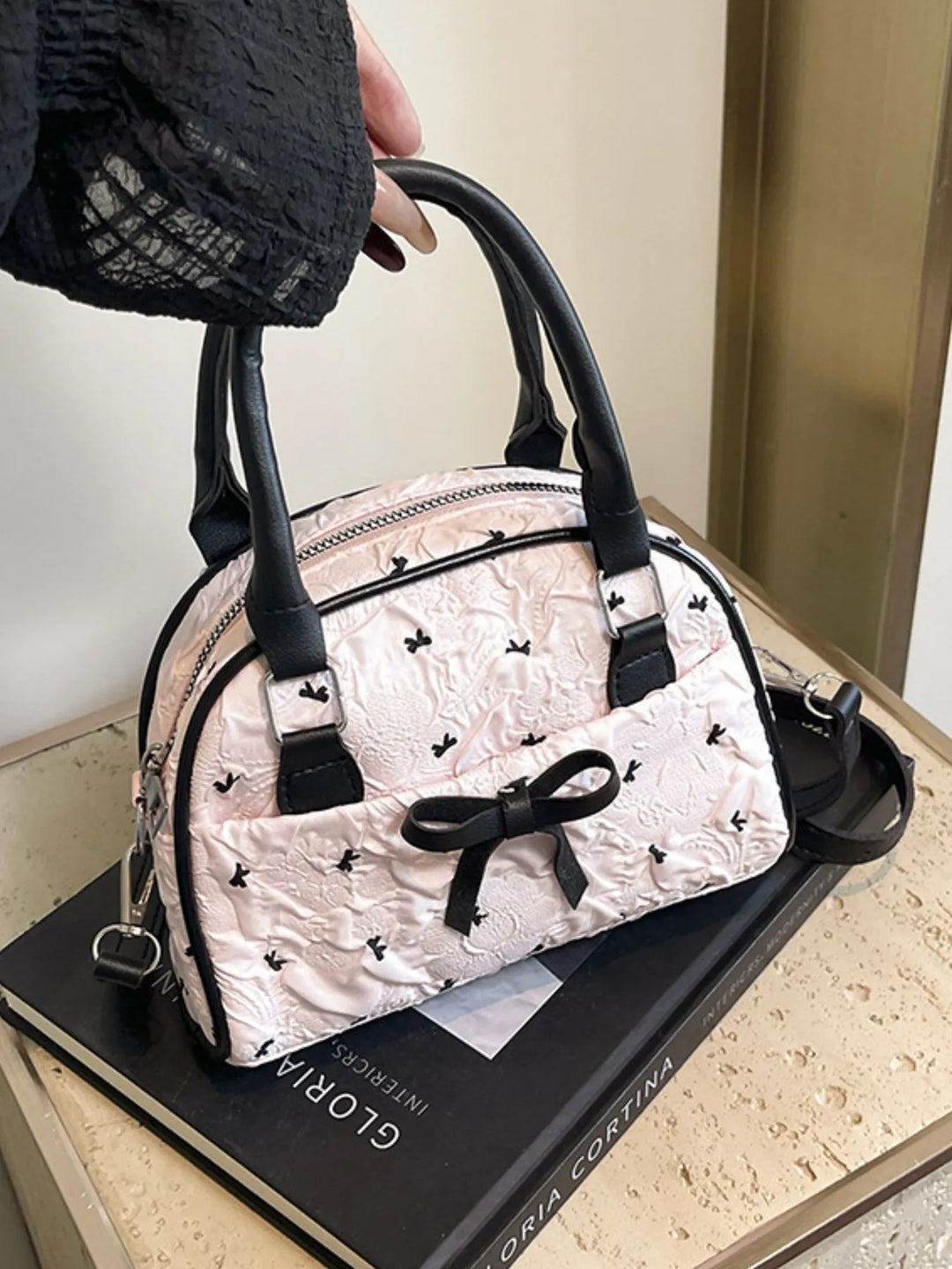 Ruched Bow Crossbody Bag - Nikki &amp; Co. Boutique