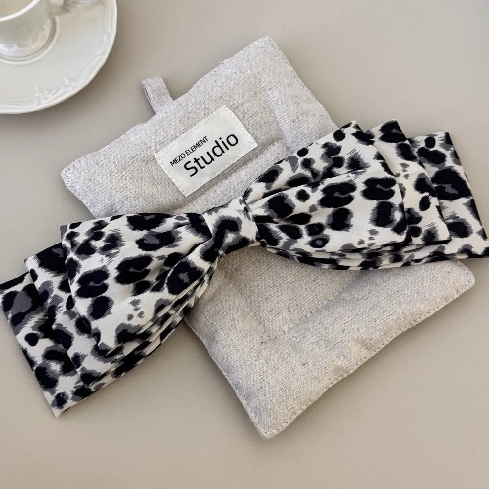 2 Piece Leopard Bow Hair Clip - Nikki and Co Boutique