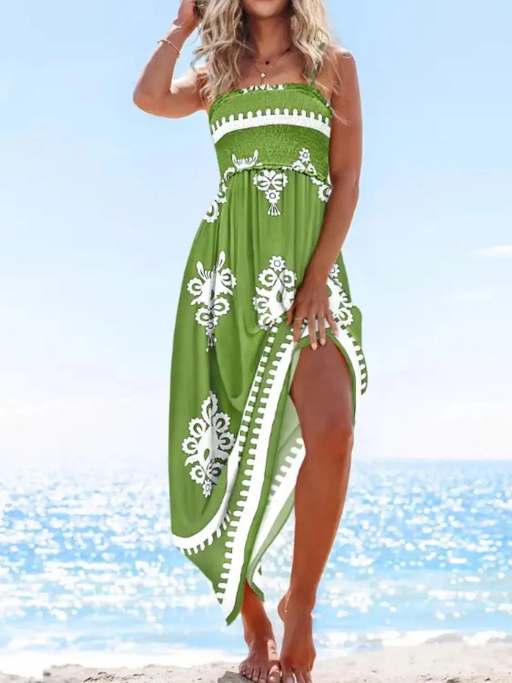 Printed Smocked Maxi Cami Dress | Nikki &amp; Co. Boutique