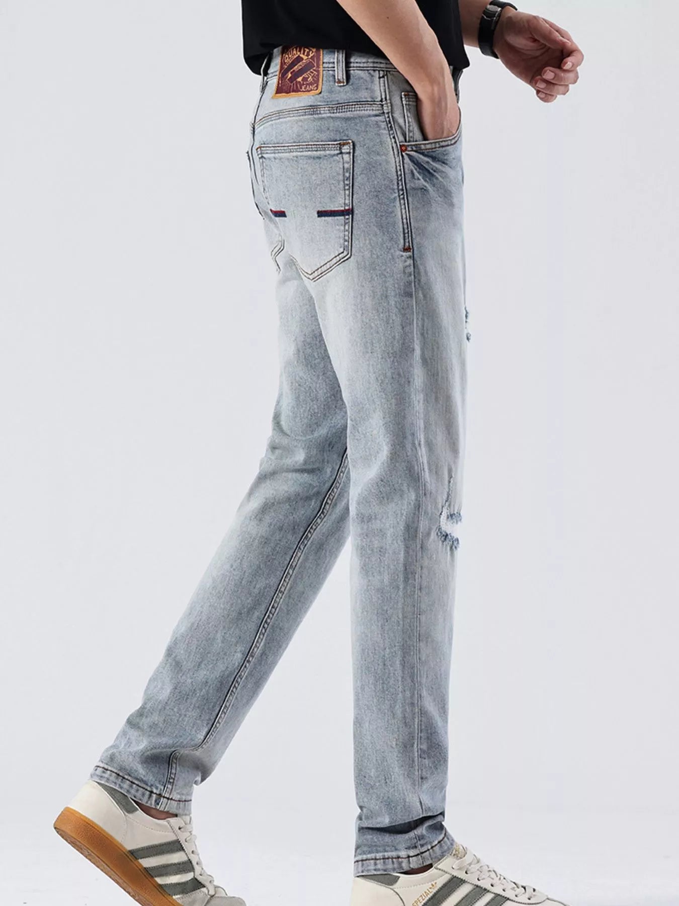Men's Distressed Slim Fit Jeans - Nikki and Co Boutique