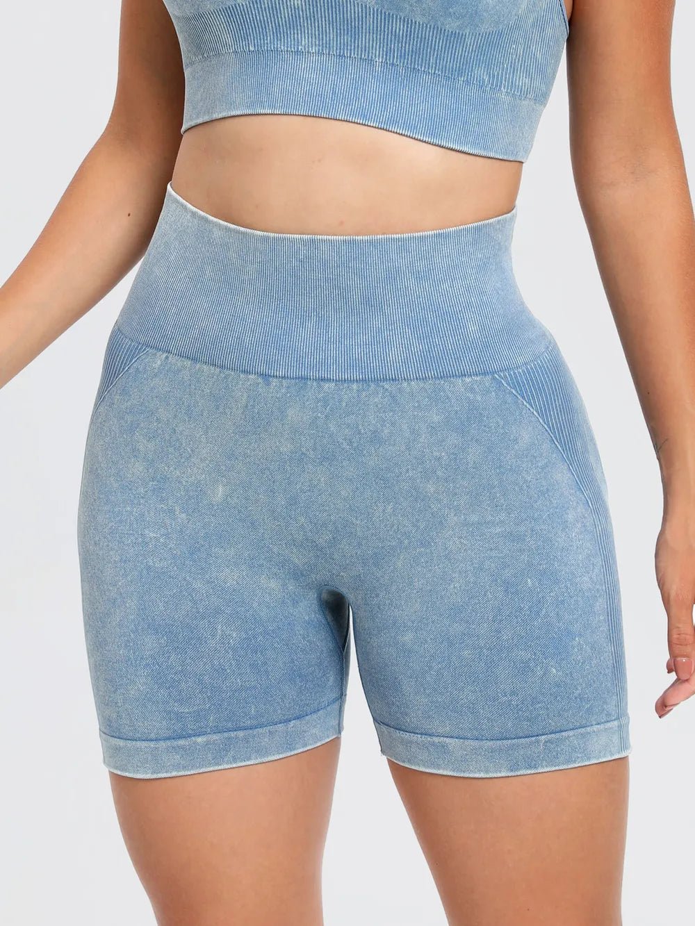 Washed High Waist Active Shorts - Nikki and Co Boutique