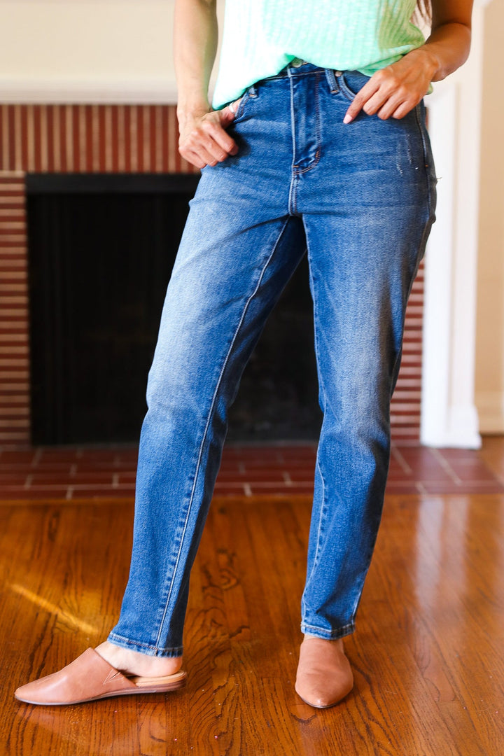 Judy Blue Everyday Dark Denim Slim Fit High Rise Jeans | Nikki &amp; Co. Boutique