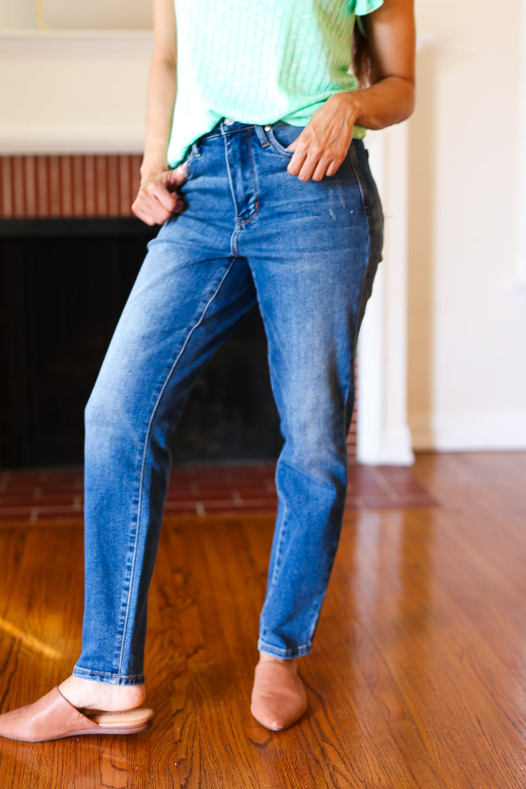 Judy Blue Everyday Dark Denim Slim Fit High Rise Jeans | Nikki &amp; Co. Boutique