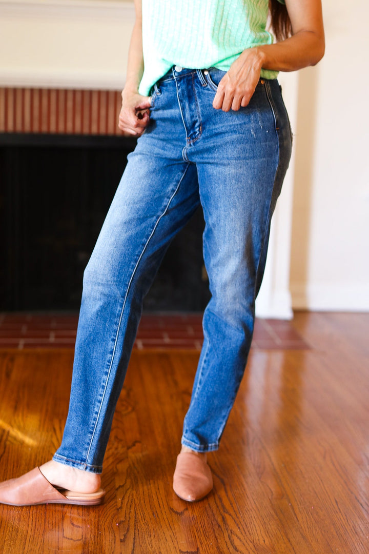 Judy Blue Everyday Dark Denim Slim Fit High Rise Jeans | Nikki &amp; Co. Boutique