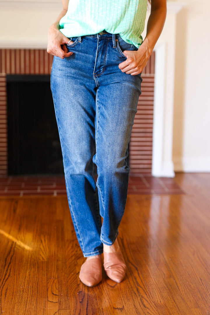 Judy Blue Everyday Dark Denim Slim Fit High Rise Jeans | Nikki &amp; Co. Boutique