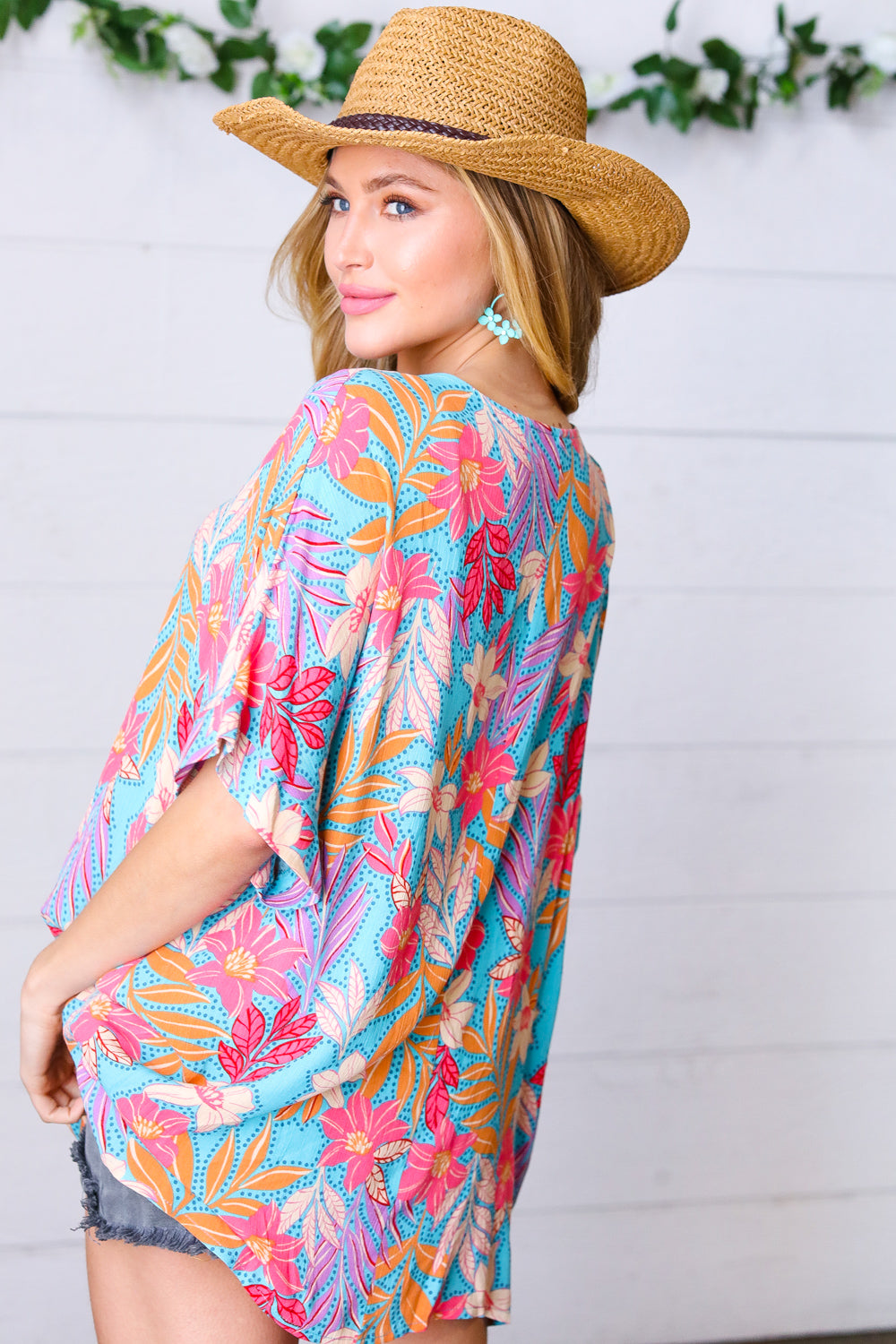Multicolor Tropical Floral Print Woven Top | Nikki &amp; Co. Boutique