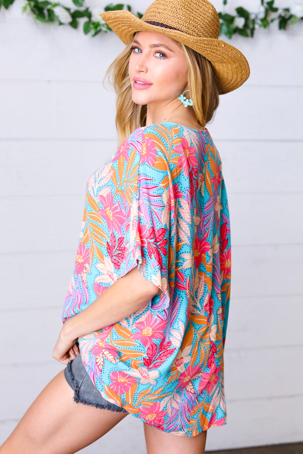 Multicolor Tropical Floral Print Woven Top | Nikki &amp; Co. Boutique