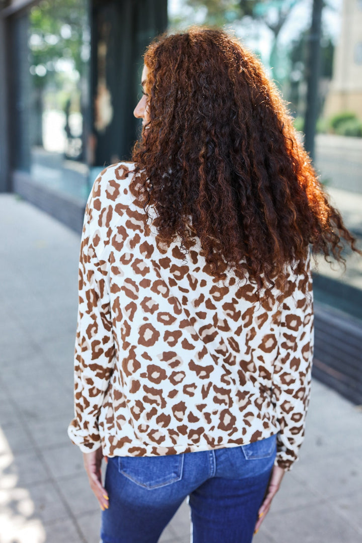 Stand Out Taupe Animal Print Hoodie | Nikki &amp; Co. Boutique