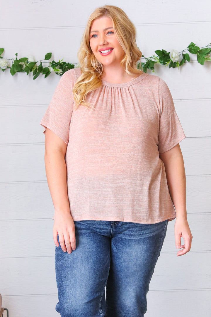 Mauve Tie Back Crinkle Floral Tops | Nikki &amp; Co. Boutique