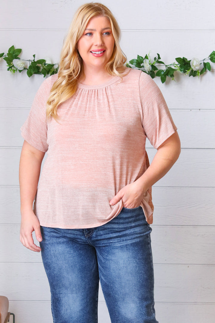 Mauve Tie Back Crinkle Floral Tops | Nikki &amp; Co. Boutique