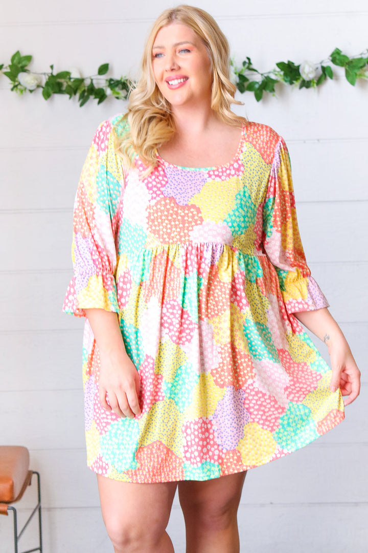 Multicolor Floral Patchwork Fit and Flare Dress | Nikki &amp; Co. Boutique