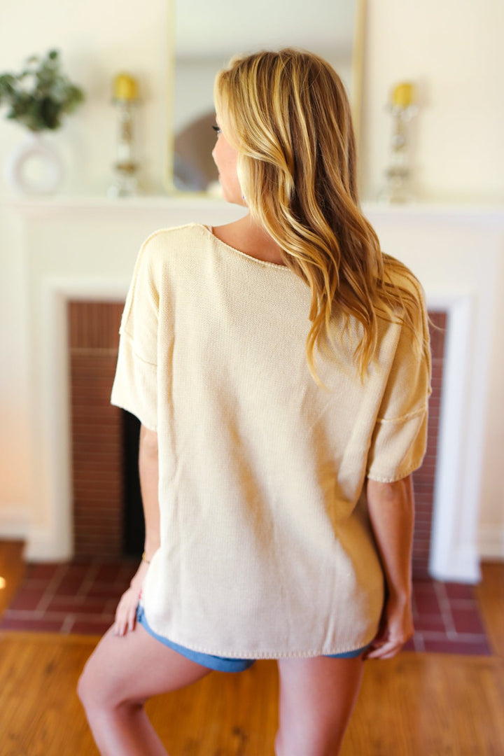American Flag Jacquard Knit Sweater Top | Nikki &amp; Co. Boutique