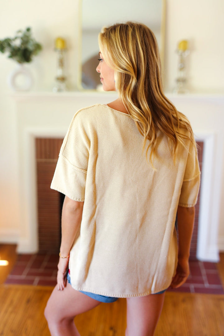 American Flag Jacquard Knit Sweater Top | Nikki &amp; Co. Boutique