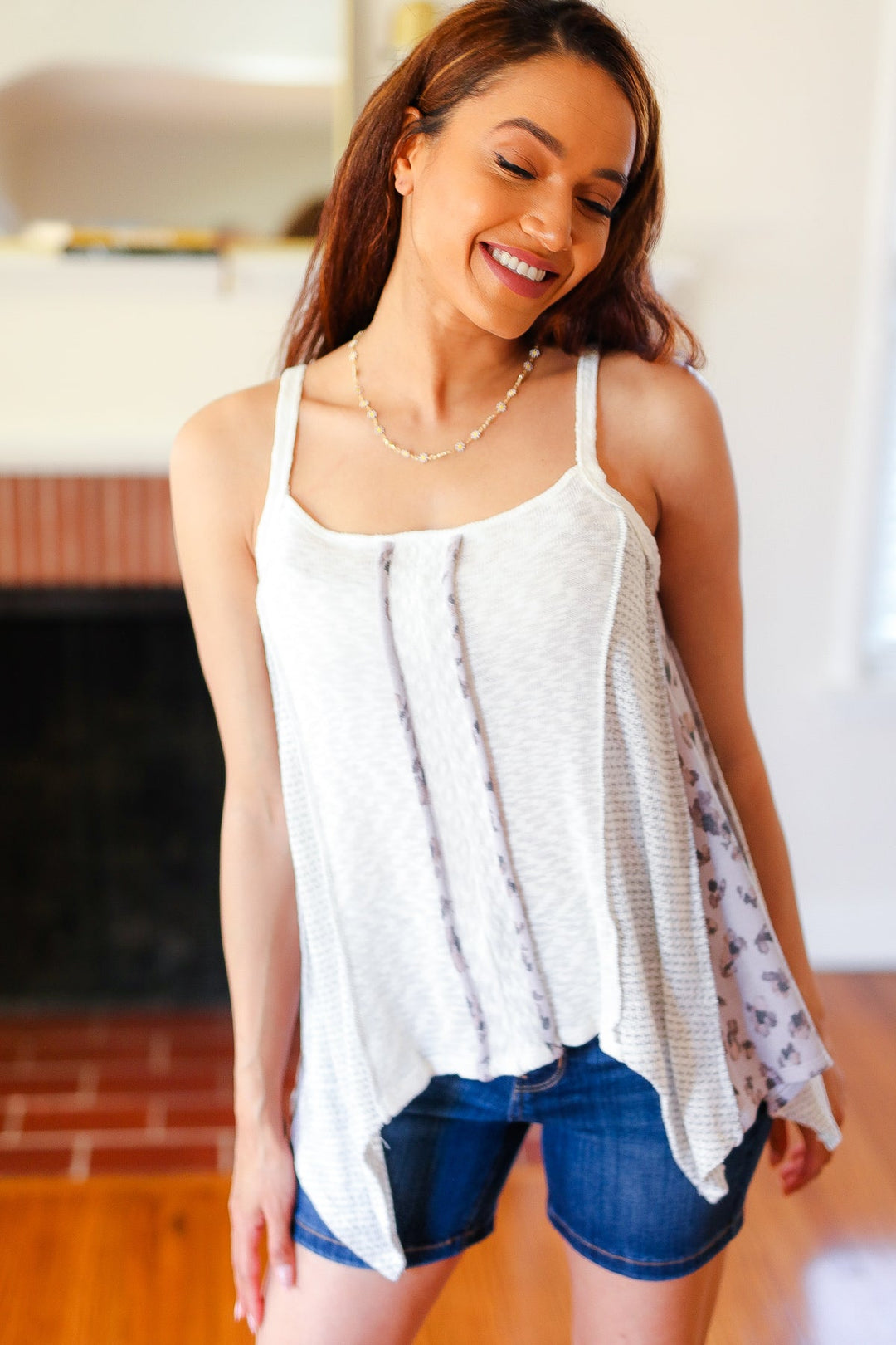 Boho Patchwork Print Halter Tank | Nikki &amp; Co. Boutique