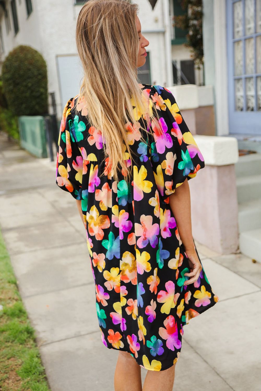 Look Adorable Ribbon Bow Tie Floral Babydoll Dress with Pockets | Nikki &amp; Co. Boutique