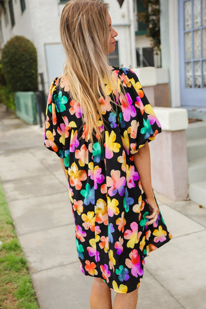 Look Adorable Ribbon Bow Tie Floral Babydoll Dress with Pockets | Nikki &amp; Co. Boutique