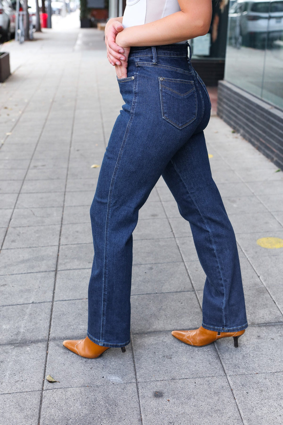 Judy Blue Dark Wash High Waisted Straight Fit Jeans | Nikki &amp; Co. Boutique