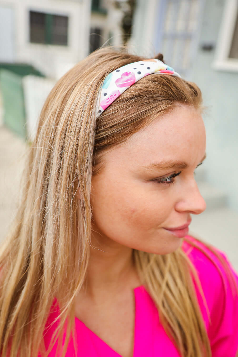 Multicolor Polka Dot &amp; Heart Candy Twist Headband | Nikki &amp; Co. Boutique