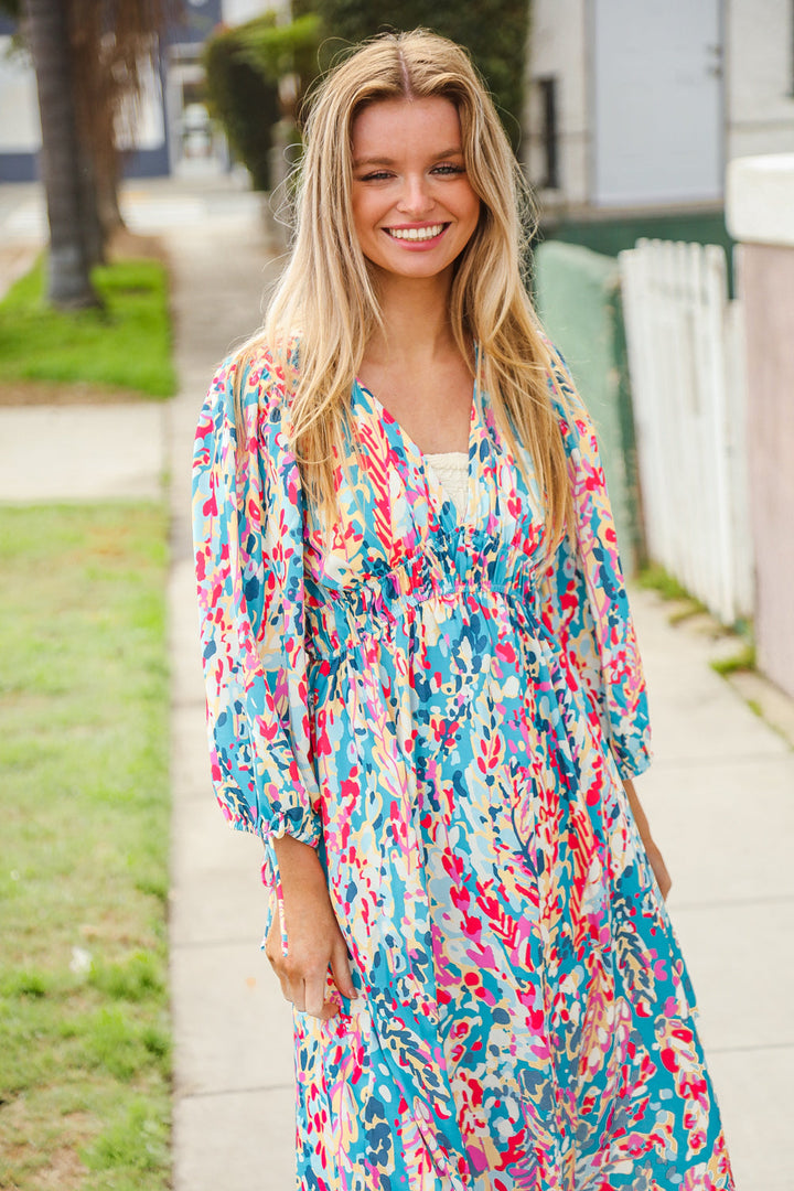 Star Struck Vintage Floral Midi Dress with Side Pockets | Nikki &amp; Co. Boutique