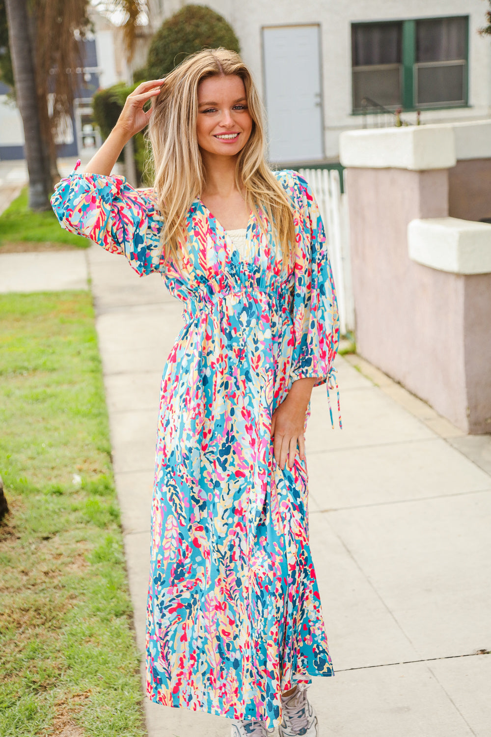 Star Struck Vintage Floral Midi Dress with Side Pockets | Nikki &amp; Co. Boutique
