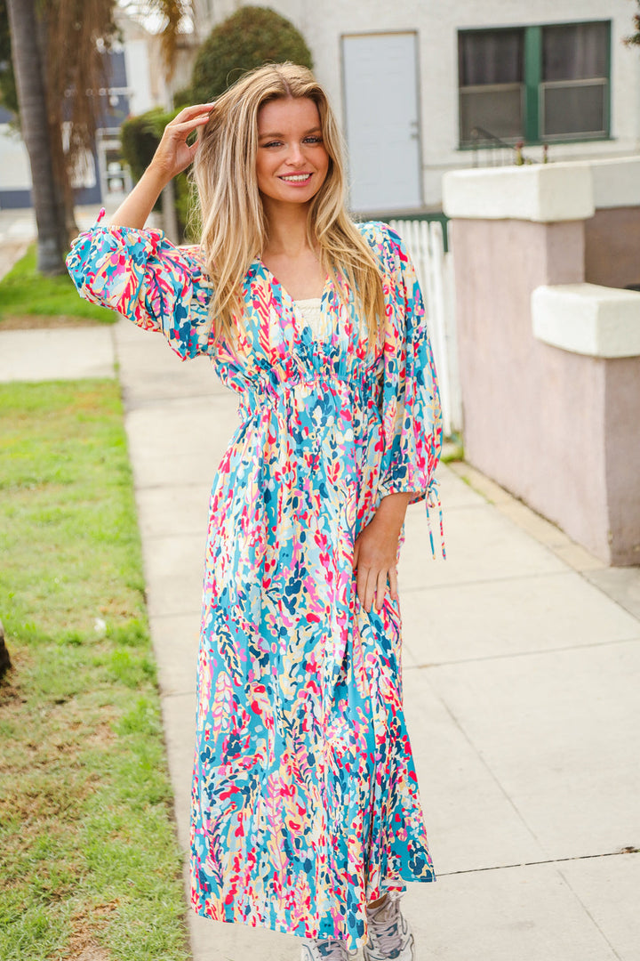 Star Struck Vintage Floral Midi Dress with Side Pockets | Nikki &amp; Co. Boutique