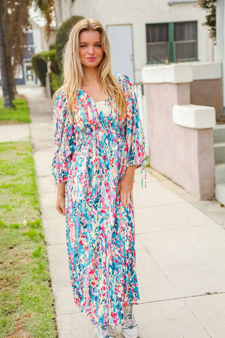Star Struck Vintage Floral Midi Dress with Side Pockets | Nikki &amp; Co. Boutique