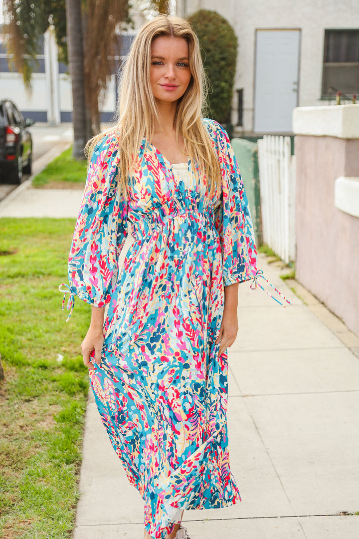 Star Struck Vintage Floral Midi Dress with Side Pockets | Nikki &amp; Co. Boutique