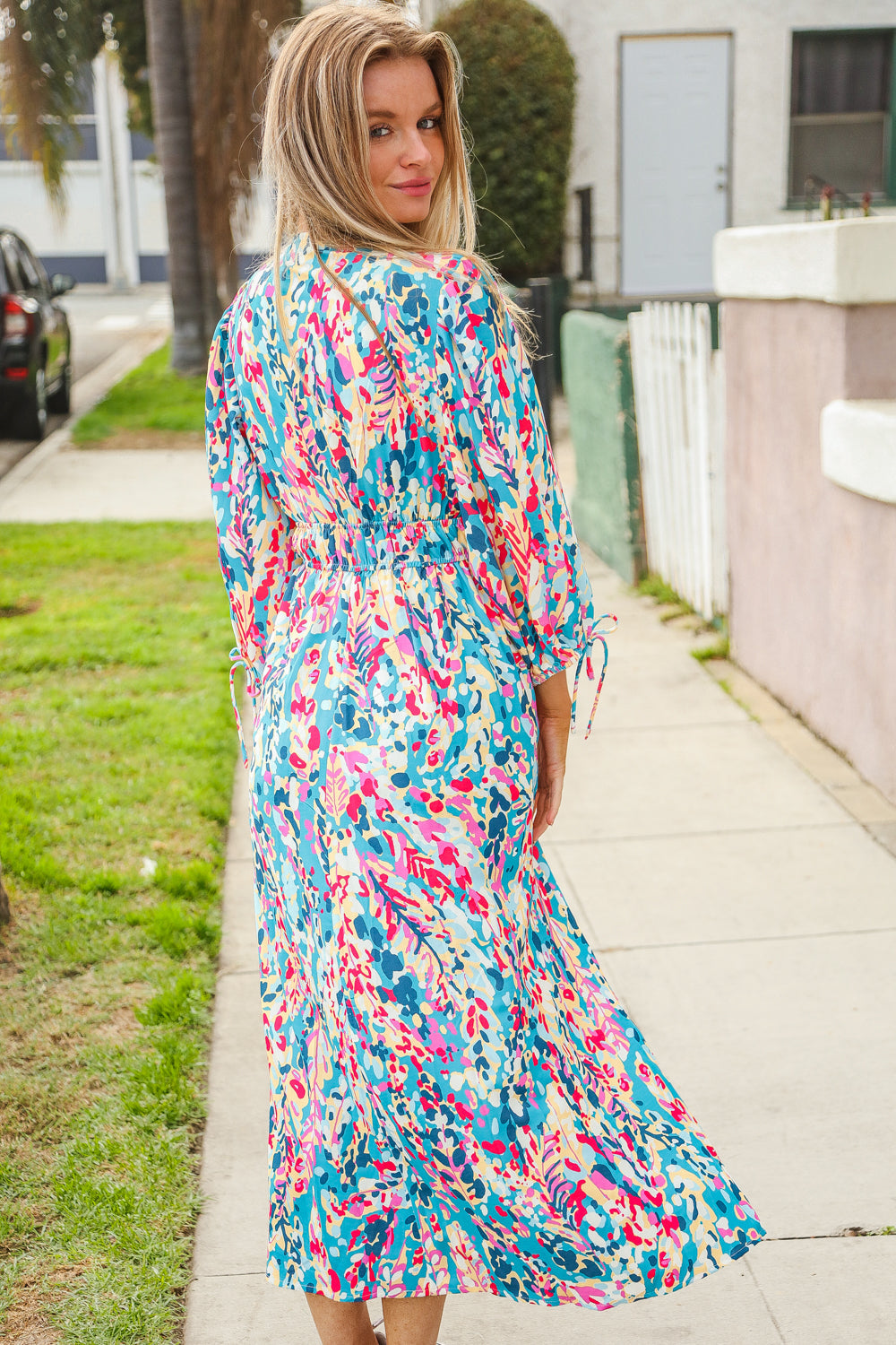 Star Struck Vintage Floral Midi Dress with Side Pockets | Nikki &amp; Co. Boutique