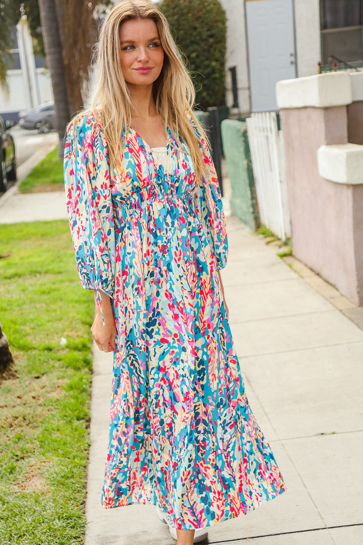 Star Struck Vintage Floral Midi Dress with Side Pockets | Nikki &amp; Co. Boutique