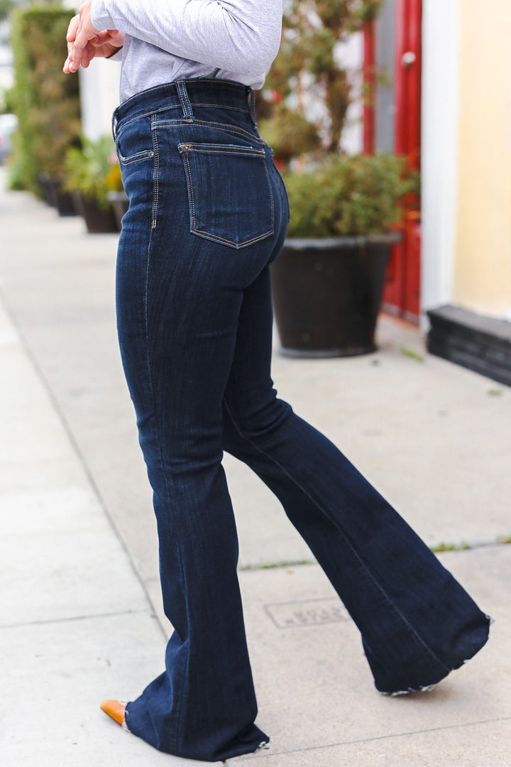 Judy Blue Dark Wash Raw Hem Jeans | Nikki &amp; Co. Boutique