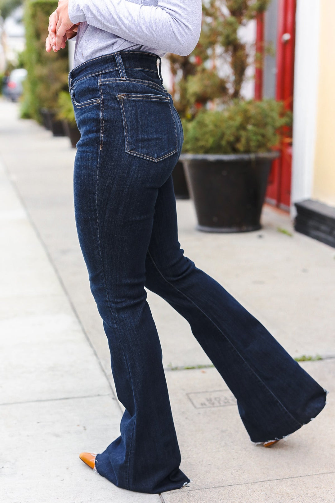 Judy Blue Dark Wash Raw Hem Jeans | Nikki &amp; Co. Boutique