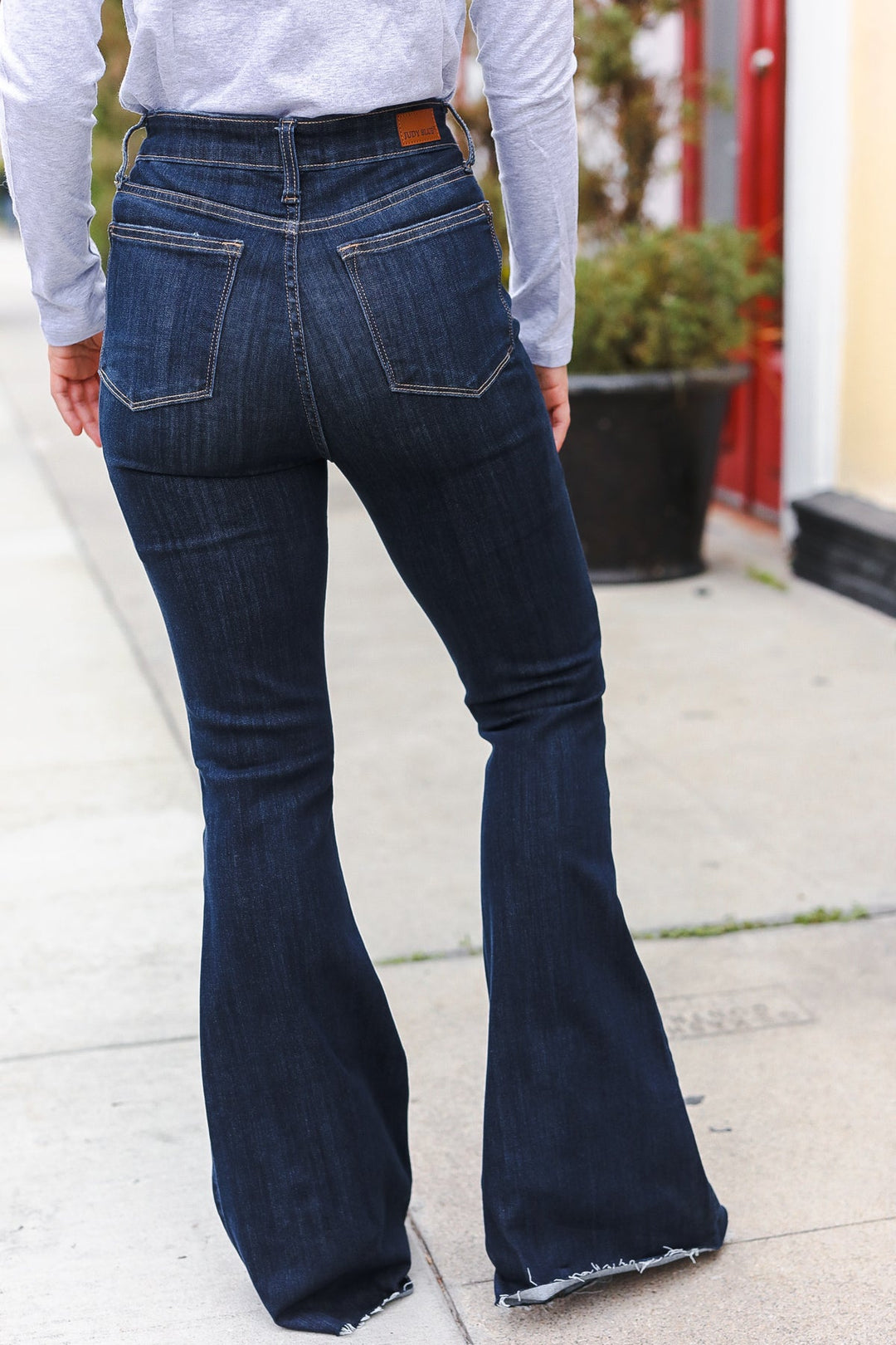 Judy Blue Dark Wash Raw Hem Jeans | Nikki &amp; Co. Boutique